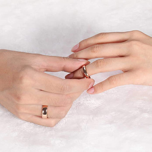 Rose Gold Simple Bracelet Glossy 246mm Tungsten Ring