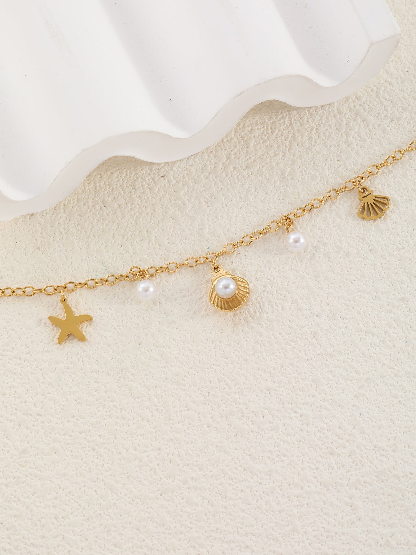 Niche Temperament Round Beads XINGX Shell Anklet