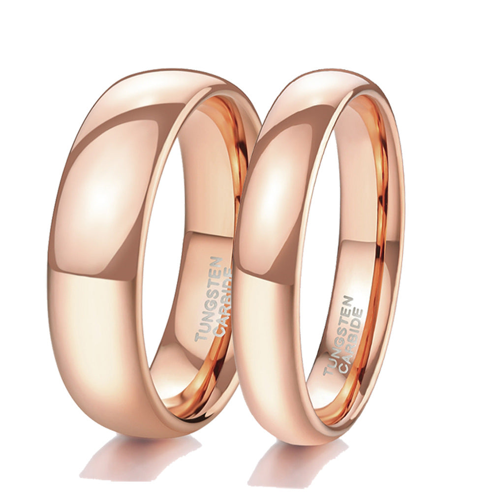 Rose Gold Simple Bracelet Glossy 246mm Tungsten Ring