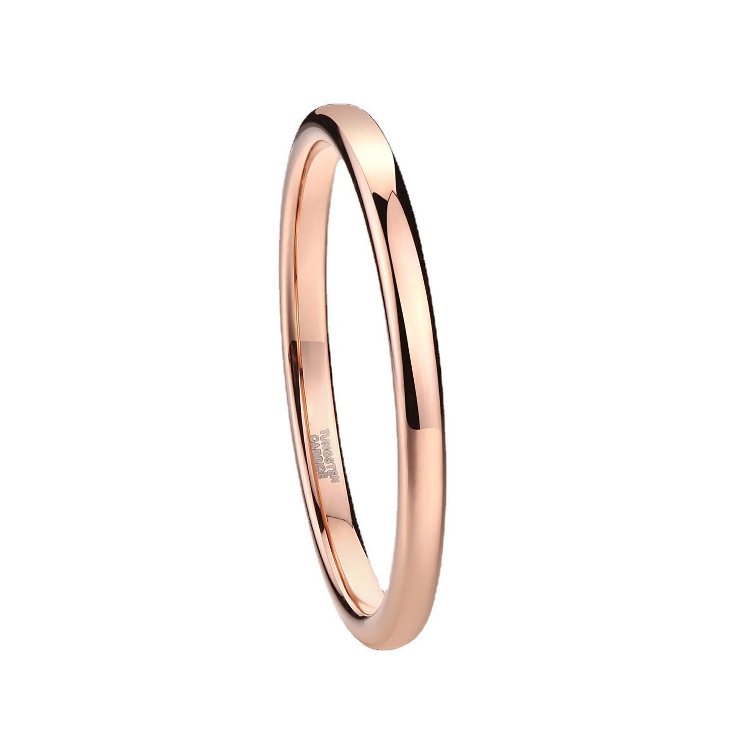 Rose Gold Simple Bracelet Glossy 246mm Tungsten Ring