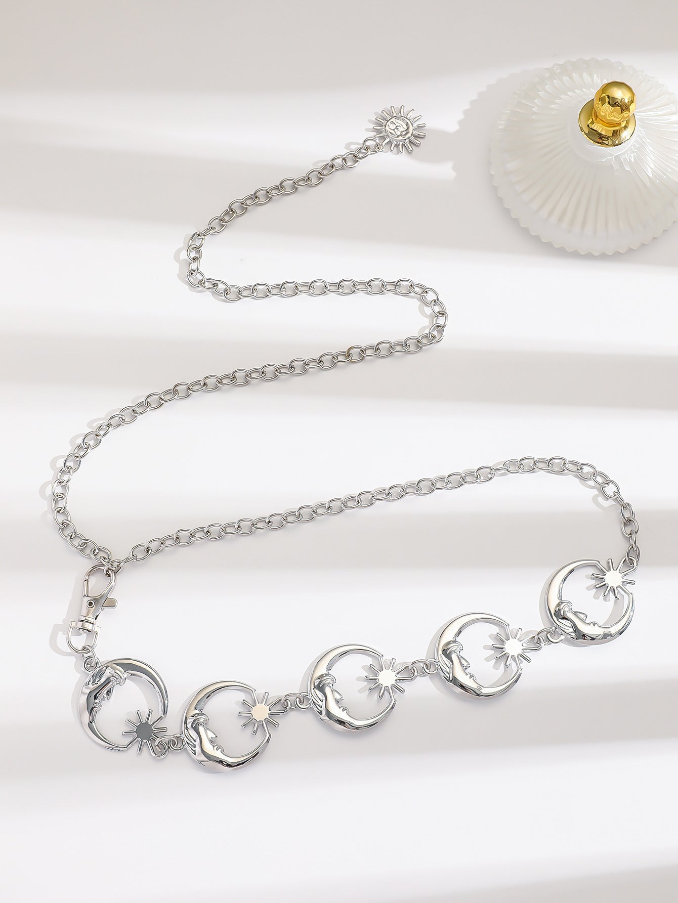 Crescent Waist Chain Tassel Multi-layer Chain Adjustable