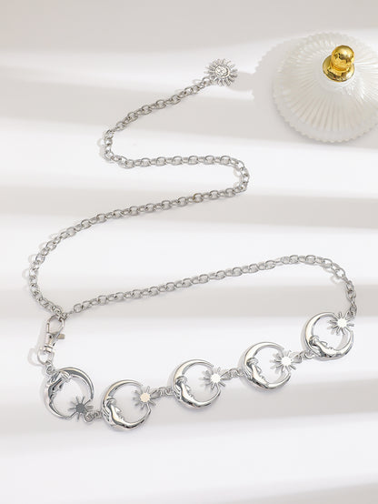 Crescent Waist Chain Tassel Multi-layer Chain Adjustable