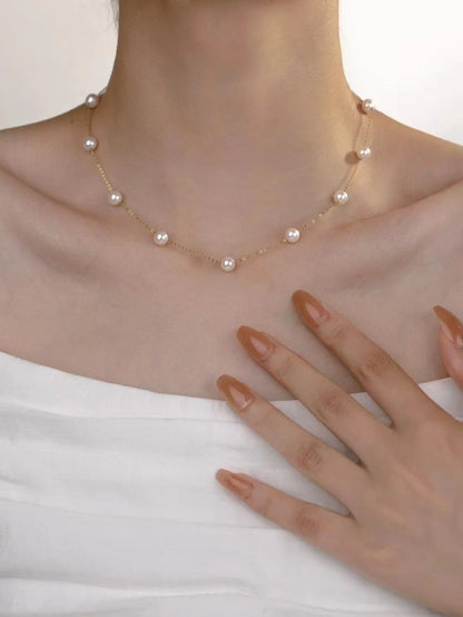 S925 Silver Natural Pearl Necklace
