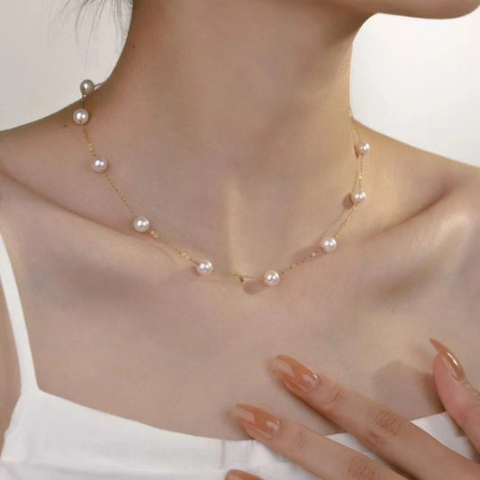 S925 Silver Natural Pearl Necklace