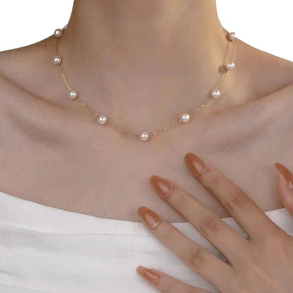 S925 Silver Natural Pearl Necklace
