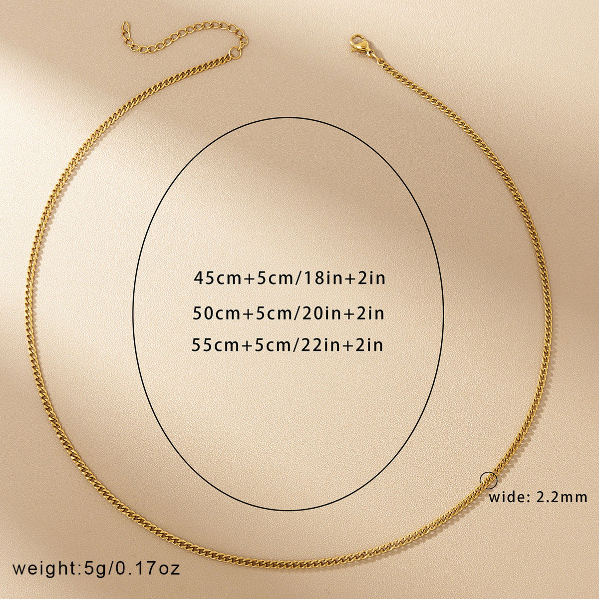 06 Grinding 2-side Necklace Versatile Chain Clavicle Chain Wholesale