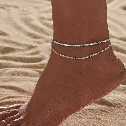 Summer Simplicity Multi-layer Chain Anklet