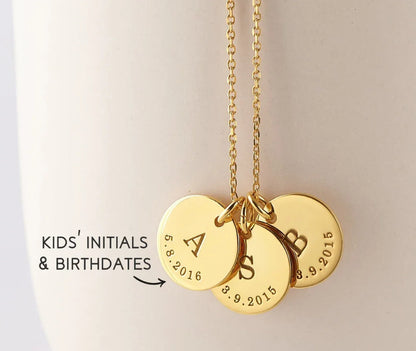 A Rusted Steel Engraved Round Plate Necklace With A Personalized Pet Head Engraving