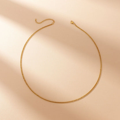 06 Grinding 2-side Necklace Versatile Chain Clavicle Chain Wholesale