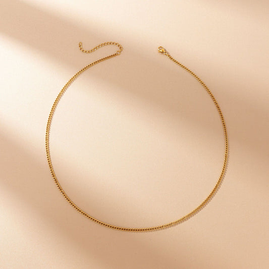06 Grinding 2-side Necklace Versatile Chain Clavicle Chain Wholesale