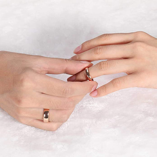 Rose Gold Simple Bracelet Glossy 246mm Tungsten Ring