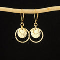 Brass Irregular Wafer Ring Ear Clip