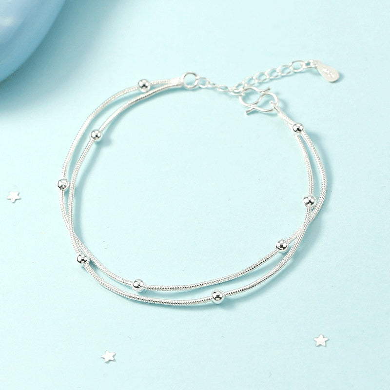 Korean Style Silver Plated Fashion Personality Anklet For Women