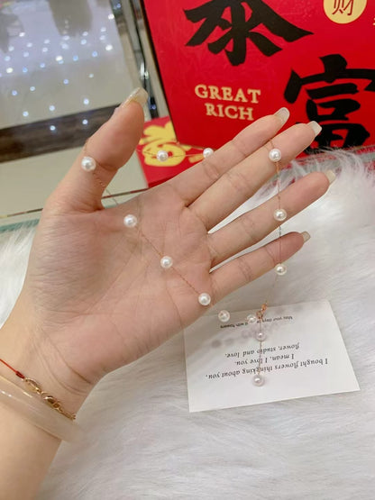 S925 Silver Natural Pearl Necklace