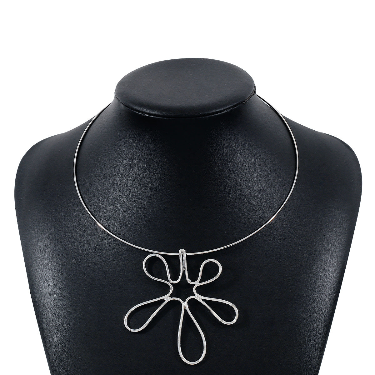 N11533 Personality Geometry Flower Necklace