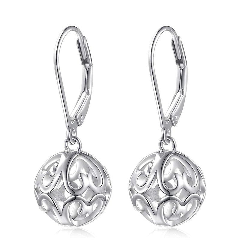 Pastoral Eardrops Geometric Hollow Texture Design