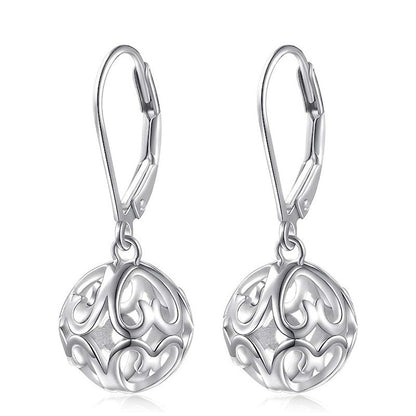 Pastoral Eardrops Geometric Hollow Texture Design