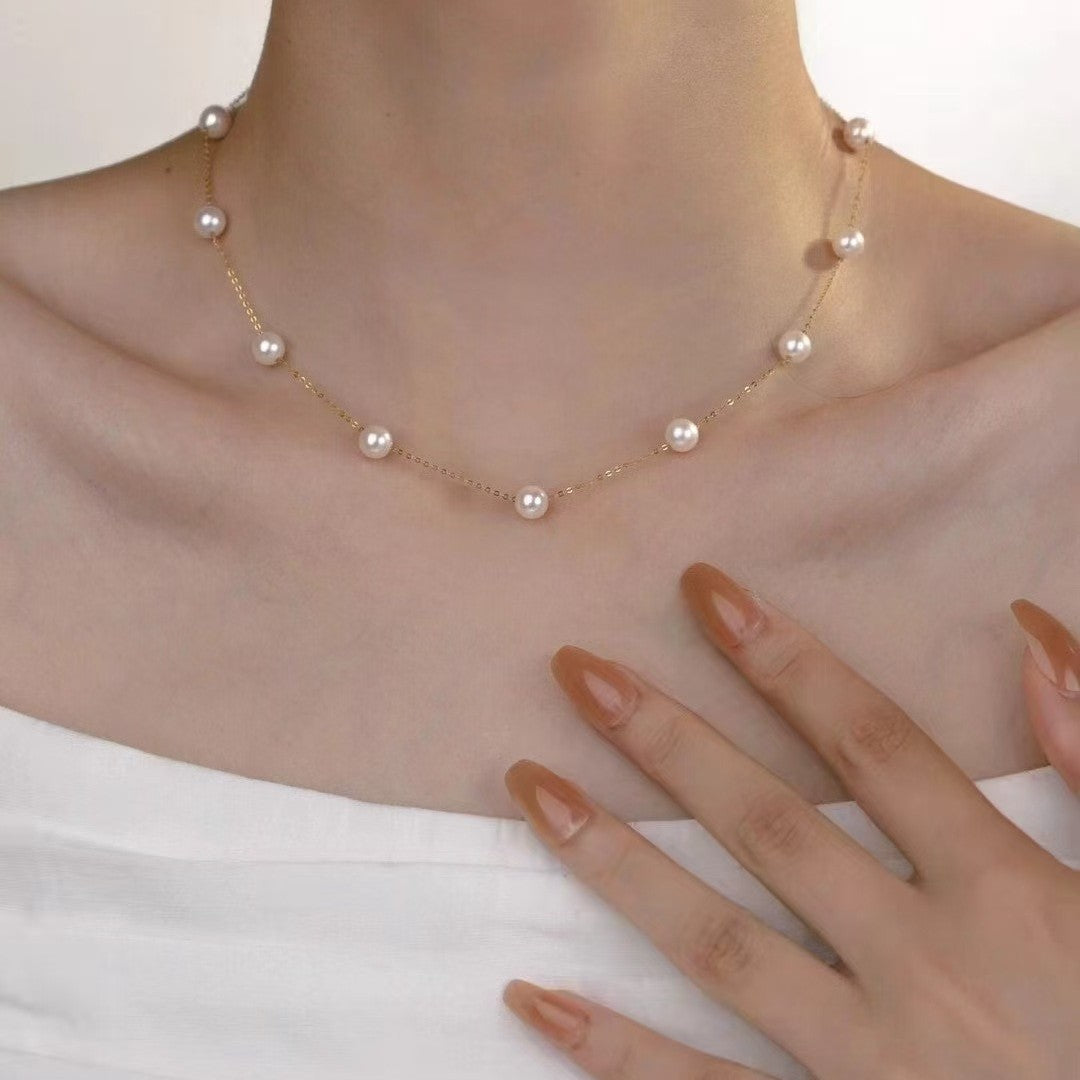 S925 Silver Natural Pearl Necklace