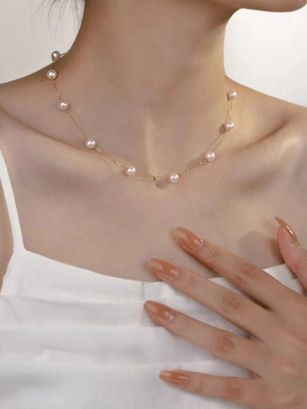 S925 Silver Natural Pearl Necklace