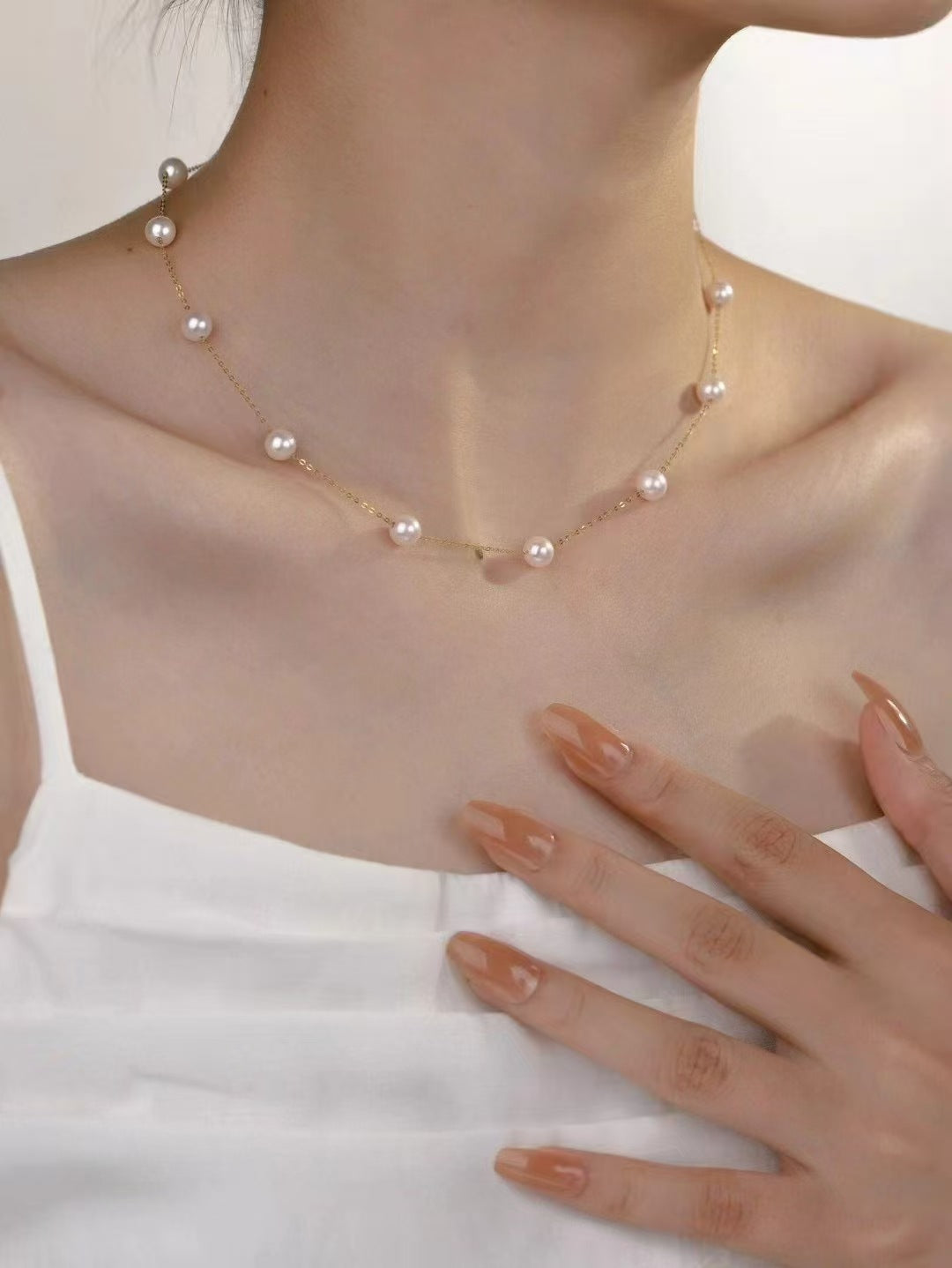 S925 Silver Natural Pearl Necklace