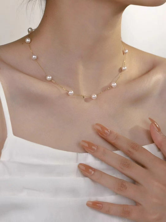 S925 Silver Natural Pearl Necklace