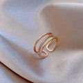 Simple Multi-layer Hollow Micro-inlaid Zircon Ring