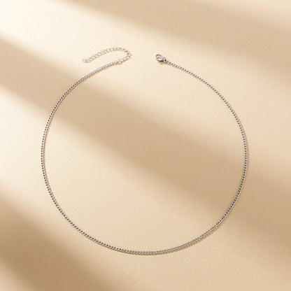 06 Grinding 2-side Necklace Versatile Chain Clavicle Chain Wholesale