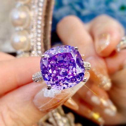 Oversized Sparkling Starry Sky Cut Ring
