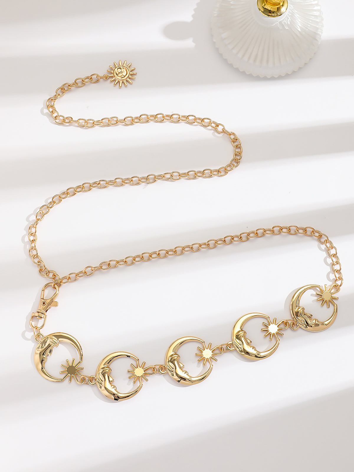 Crescent Waist Chain Tassel Multi-layer Chain Adjustable
