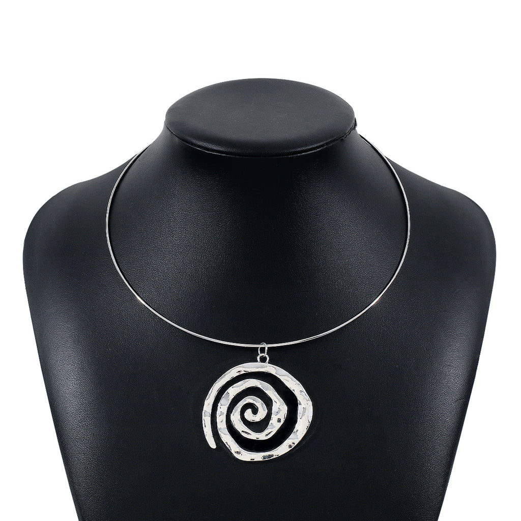 N11533 Personality Geometry Flower Necklace