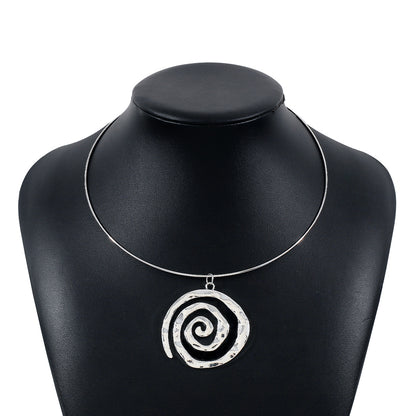 N11533 Personality Geometry Flower Necklace