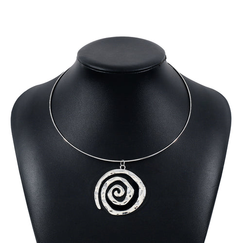 N11533 Personality Geometry Flower Necklace