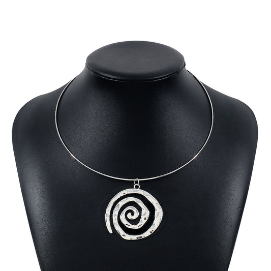 N11533 Personality Geometry Flower Necklace