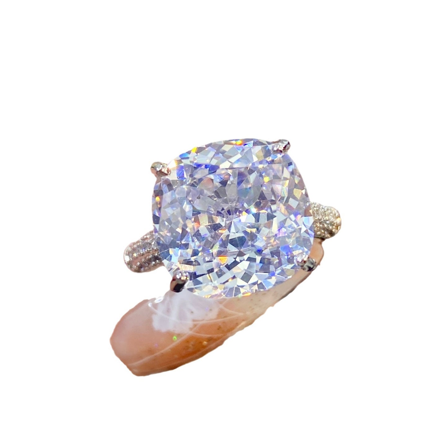 Oversized Sparkling Starry Sky Cut Ring