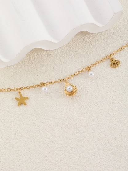Niche Temperament Round Beads XINGX Shell Anklet