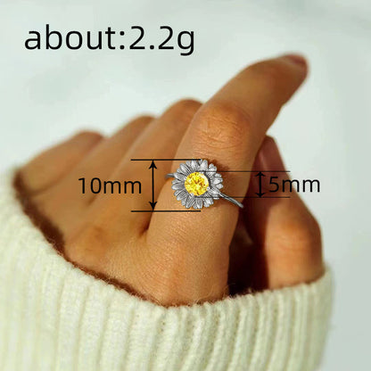 Women's Pastoral Fashion Sunflower Ring