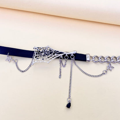 European And American Design Sense Cobweb Necklace Fashion Temperamental Minority Retro Metal Sense