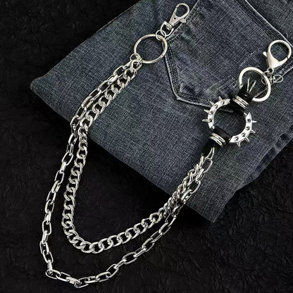 Retro Cool Metal Punk Rock Hip Hop Waist Wallet Chain