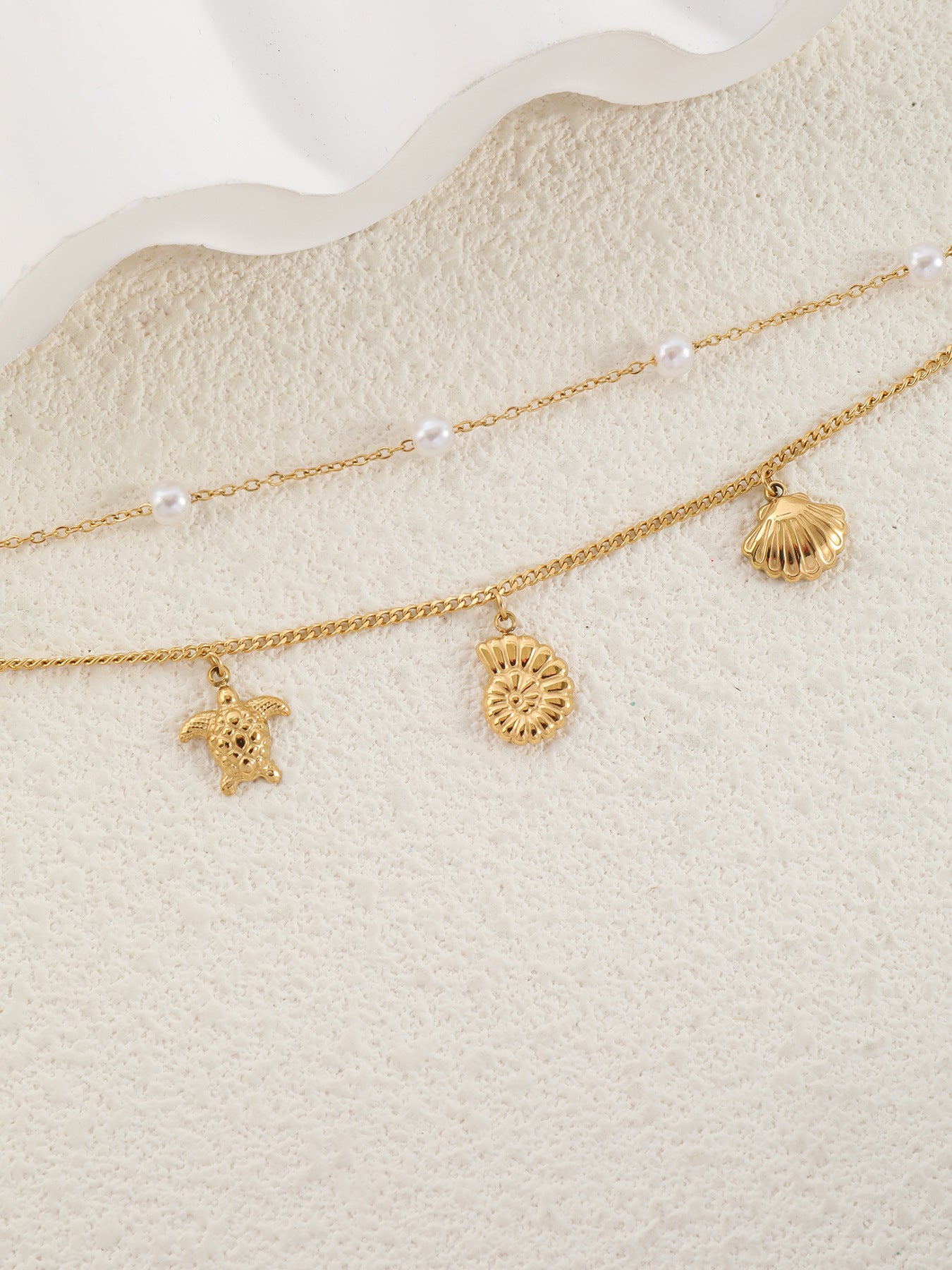 Niche Temperament Round Beads XINGX Shell Anklet