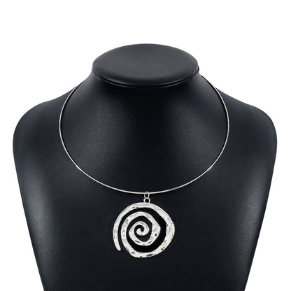 N11533 Personality Geometry Flower Necklace