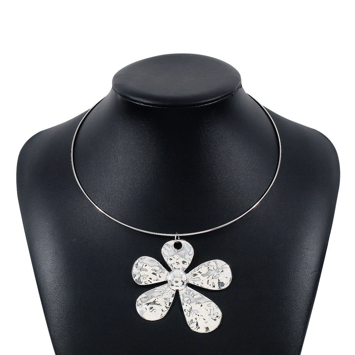 N11533 Personality Geometry Flower Necklace