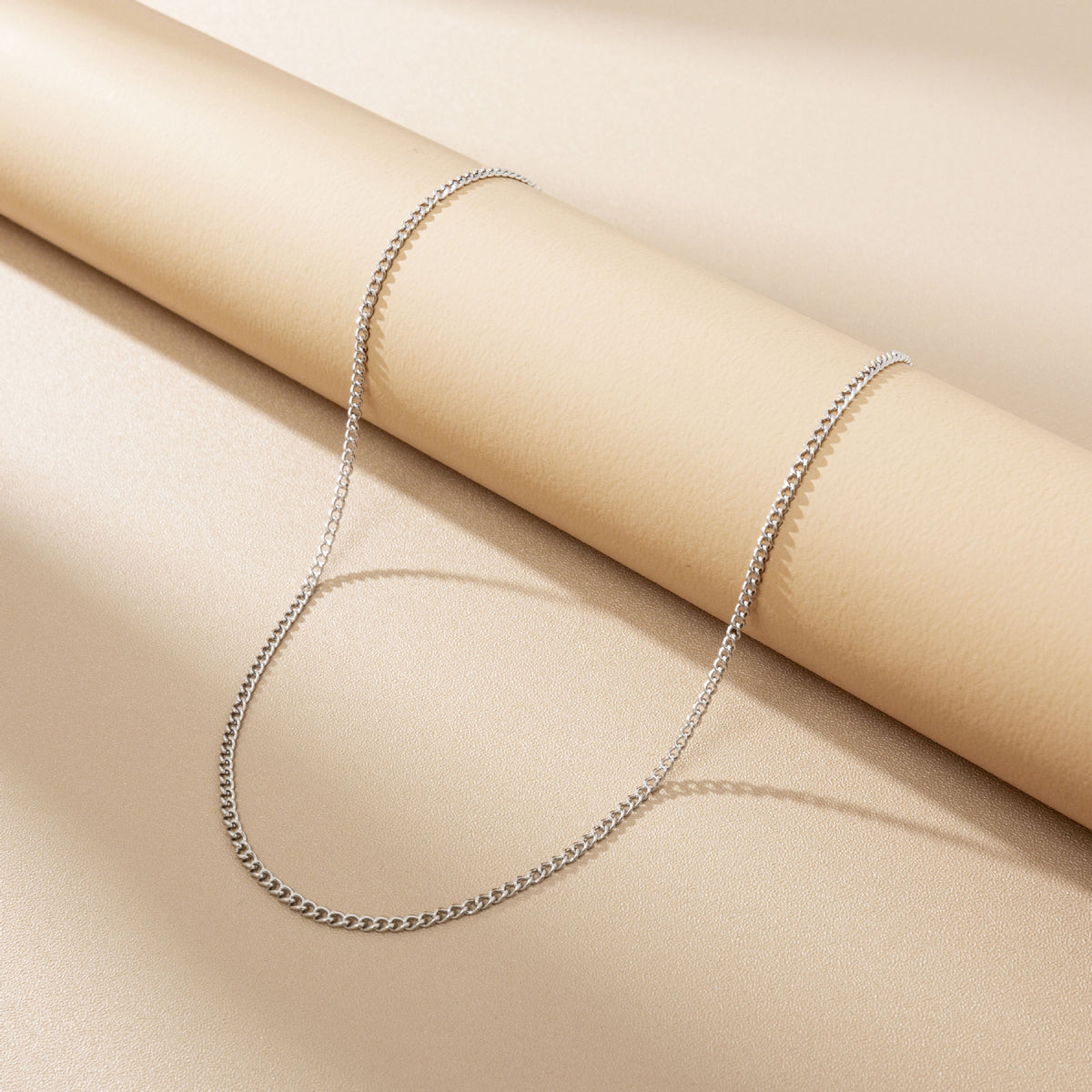 06 Grinding 2-side Necklace Versatile Chain Clavicle Chain Wholesale