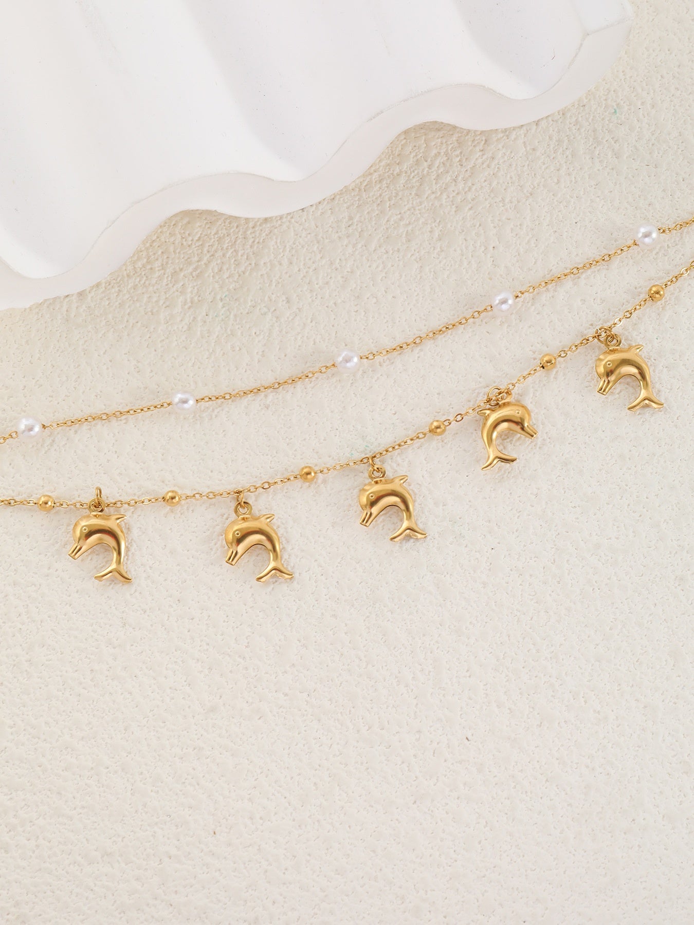 Niche Temperament Round Beads XINGX Shell Anklet