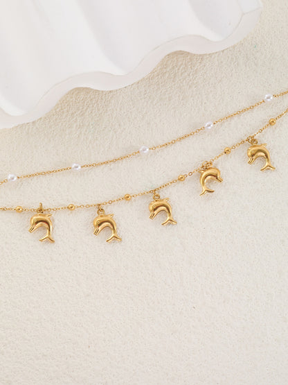 Niche Temperament Round Beads XINGX Shell Anklet