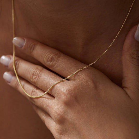 06 Grinding 2-side Necklace Versatile Chain Clavicle Chain Wholesale