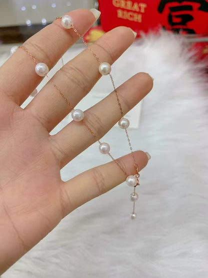 S925 Silver Natural Pearl Necklace