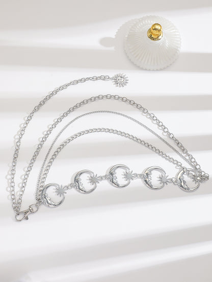 Crescent Waist Chain Tassel Multi-layer Chain Adjustable