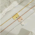 Stainless Steel Birthday Stone Necklace
